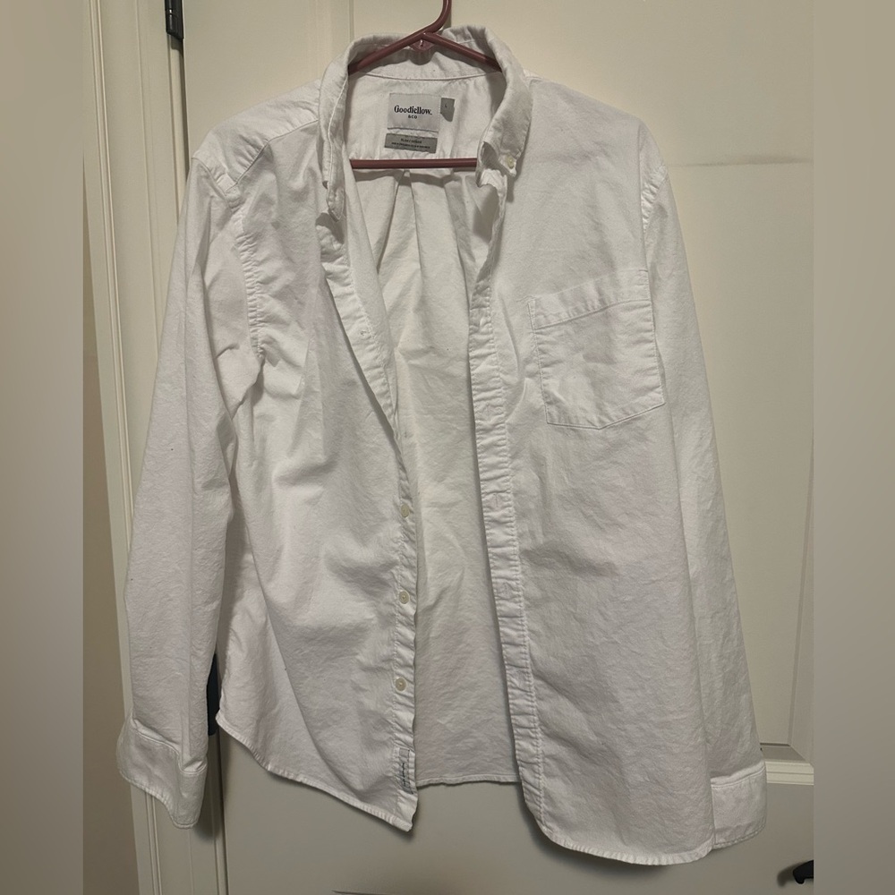 Men’s Goodfellow Shirt Size Large Slim Button Down Shirt Long Sleeve - Large